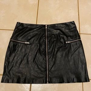 Faux Leather Skirt
